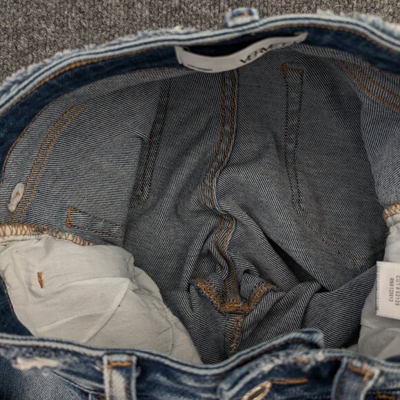 VERVT Altered Jeans Women's 25 Blue Denim Hippy Wide Leg Distressed Frayed READ - Picture 9 of 16